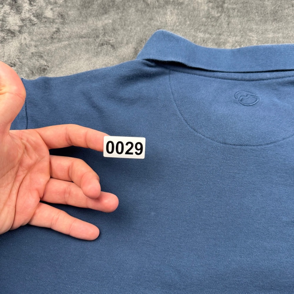 Magellan Outdoors Fish Gear Mens Blue Cotton Pique Polo Shirt L Classic Fit 0029 - Picture 10 of 10